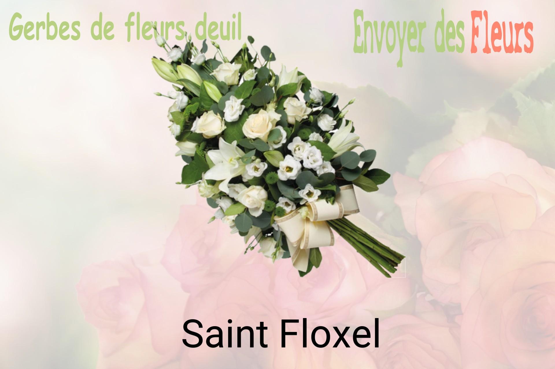 Gerbe de fleurs de deuil livrée à Saint-Floxel